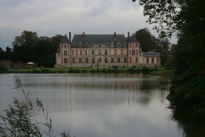 Courson - the chateau from across the lake