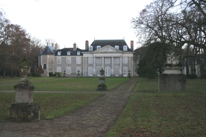 Château de Chevilly on a dull day in January